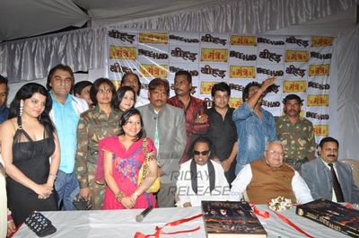 Real dacoits Maan Singh, Mangal Singh & Renu Yadav at music launch of film 'BEEHAD - THE RAVINES'