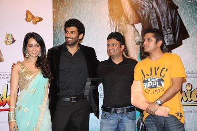 Actors Aditya Roy Kapur & Shraddha Kapoor at the first look launch of 'AASHIQUI 2'
