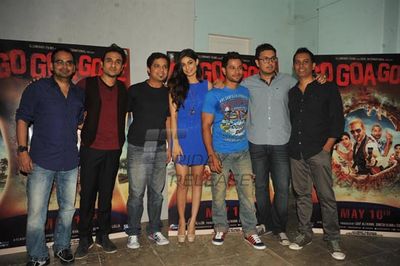 Actors from the film \'Go Goa Gone\' at their films promotion event