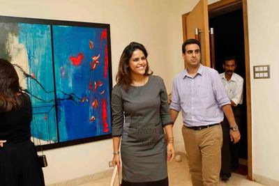 Bollywood celebrities at Jaya Lamba's art show Art and Soul in Mumbai