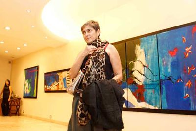 Bollywood celebrities at Jaya Lamba's art show Art and Soul in Mumbai