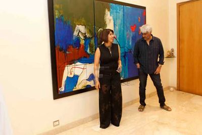 Bollywood celebrities at Jaya Lamba's art show Art and Soul in Mumbai