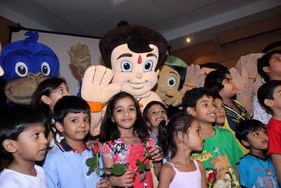 The Press conference of animated film 'Chota Bheem and Throne of Baali'
