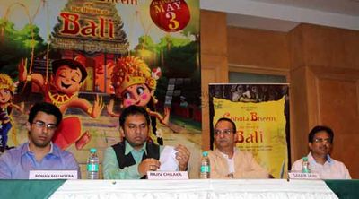 The Press conference of animated film 'Chota Bheem and Throne of Baali'