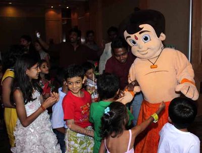 The Press conference of animated film 'Chota Bheem and Throne of Baali'
