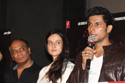 Randeep Hooda & Elena Kazan at film JOHN DAY press meet