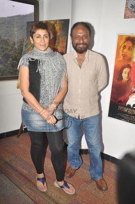 Filmmaker Ketan Mehta & Deepa Sahi at film \'The Mountain Man\' press meet