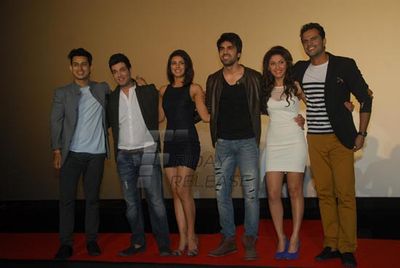 Manjari Phadnis, Madhurima Tuli, Varun Sharma at film \'WARNING\' 3D first look launch