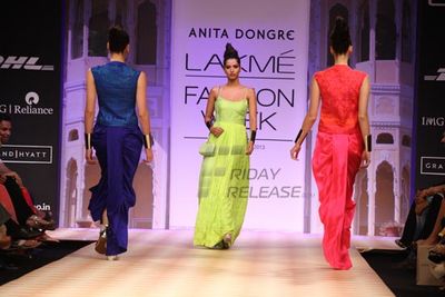 Bolly Celebs at Designer Anita Dongre's show at the LFW Winter Festive 2013