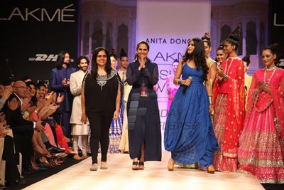 Bolly Celebs at Designer Anita Dongre's show at the LFW Winter Festive 2013