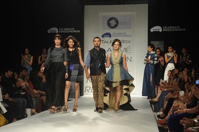 Sana Khan showstopper at Talent Box Show at LFW Winter Festive