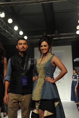 Sana Khan showstopper at Talent Box Show at LFW Winter Festive