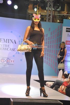 Mona Singh walks the ramp during the launch of Tangerine Home Couture