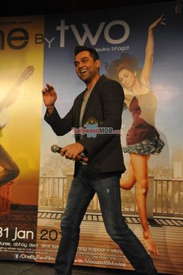 Abhay Deol with Preeti Desai at film 'ONE BY TWO' first look launch