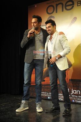 Abhay Deol with Preeti Desai at film 'ONE BY TWO' first look launch