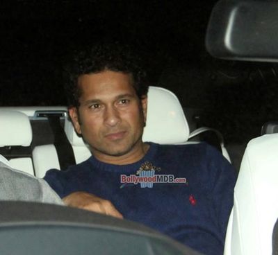 Aamir Khan, Abhishek Bachchan, Sachin Tendulkar at film \'DHOOM 3\' special screening