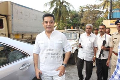 Acting giant Kamal Hassan and actress Pooja Kumar in the press conference about his recent film 'Vishwaroop'.