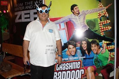 Ali Zafar, Siddharth, Dibyendu, Tapsee Pannu at film CHASHME BADDOOR music launch at the Infiniti Mall