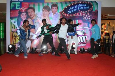 Ali Zafar, Siddharth, Dibyendu, Tapsee Pannu at film CHASHME BADDOOR music launch at the Infiniti Mall
