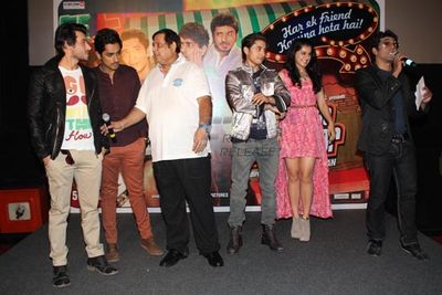 Ali Zafar, Siddharth, Dibyendu, Tapsee Pannu at film CHASHME BADDOOR music launch at the Infiniti Mall