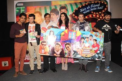 Ali Zafar, Siddharth, Dibyendu, Tapsee Pannu at film CHASHME BADDOOR music launch at the Infiniti Mall