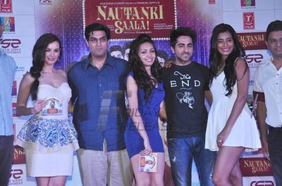 Ayushman Khurana with the whole cast of Nautanki Saala! attended the Music launch of the Movie at R City Mall on Tuesday