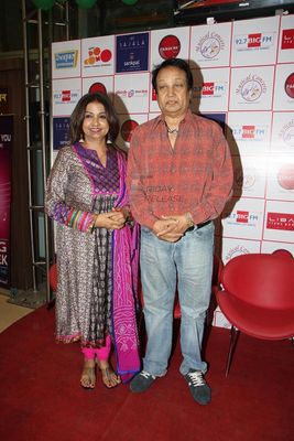 Bhupinder Singh and Mitali Singh attend the press meet for Gazal singer late Jagjit Singh's birth anniversary concert.