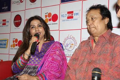 Bhupinder Singh and Mitali Singh attend the press meet for Gazal singer late Jagjit Singh's birth anniversary concert.