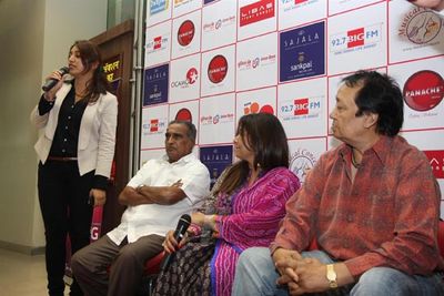 Bhupinder Singh and Mitali Singh attend the press meet for Gazal singer late Jagjit Singh's birth anniversary concert.