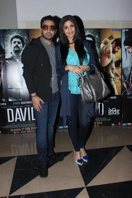 Bollywood actors Abhishek Bachchan, Neil Nitin Mukesh, Shilpa Shetty, Isha Sharvani , Monica Dogra and Zarine Khan were present at the premiere show of Bejoy Nambiar's new film 'David'.