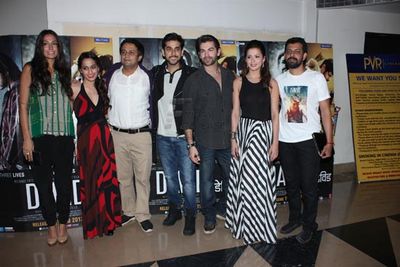 Bollywood actors Abhishek Bachchan, Neil Nitin Mukesh, Shilpa Shetty, Isha Sharvani , Monica Dogra and Zarine Khan were present at the premiere show of Bejoy Nambiar's new film 'David'.