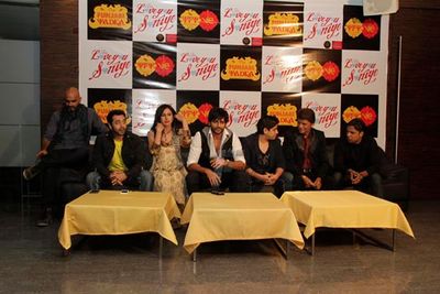 Bollywood celebrities attend the first production launch of Karanvir Bohra and Teejay Sidhu.
