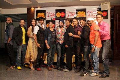 Bollywood celebrities attend the first production launch of Karanvir Bohra and Teejay Sidhu.