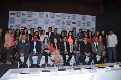 Famous Designers attend the Lakme Fashion Week Summer/Resort 2013 press meet at Hotel Grand Hyatt
