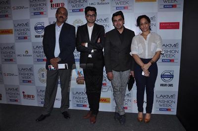 Famous Designers attend the Lakme Fashion Week Summer/Resort 2013 press meet at Hotel Grand Hyatt