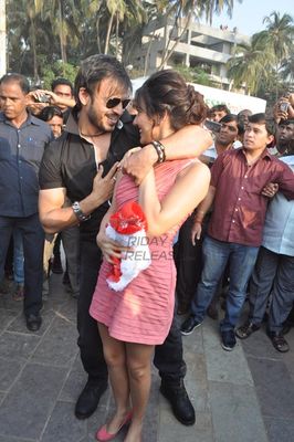 Jayanta Bhai Ki Luv Story promotion of Valentine day spl at crater road Bandra
