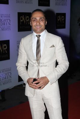Well known author Salman Rushdie, Bollywood actors Shriya Saran, Rahul Bose, Shahana Goswami, director Deepa Mehta attends the premiere show of their recent film 'Midnight's Children'