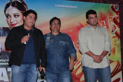 Ajay Devgn, Tamannaah Bhatia and Sajid Khan launch film HIMMATWALA first look at Gaiety Cinema