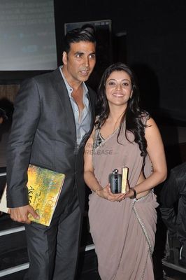 Akshay Kumar, Kajal Aggarwal, Manoj Bajpayee at film \'SPECIAL 26\' music launch at REGAL CINEMA