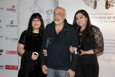 Big B, Junior B and noted actor Manoj Kumar attending famous music director Adesh Shrivastava's Global Sounds of Peace Concert.