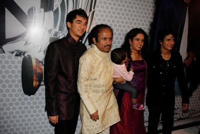 Big B, Junior B and noted actor Manoj Kumar attending famous music director Adesh Shrivastava's Global Sounds of Peace Concert.