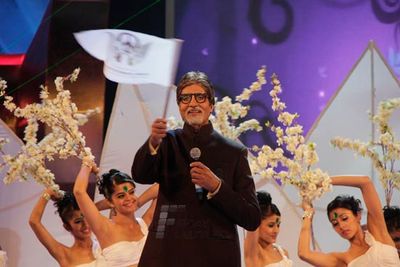 Big B, Junior B and noted actor Manoj Kumar attending famous music director Adesh Shrivastava's Global Sounds of Peace Concert.