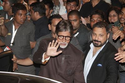 Big B, Junior B and noted actor Manoj Kumar attending famous music director Adesh Shrivastava's Global Sounds of Peace Concert.