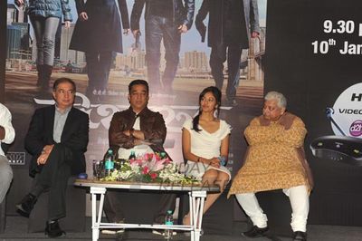 Kamal Haasan and Pooja Kumar at press meet to announce film 'Vishwaroop' premiere tie up with Videocon DTH at Hotel JW Marriott