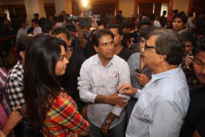 Mallika Sherawat attending the pronouncement press conference of her latest film 'Dirty Politics' with K.C. Bokadia.