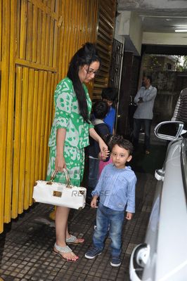Manyata Dutt attends the special screening of 'Policegiri' along with her kids