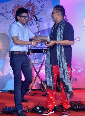 Tanuj Virwani, Neha Hinge & Remo Fernandes at film 'LUV U SONIYO' music launch