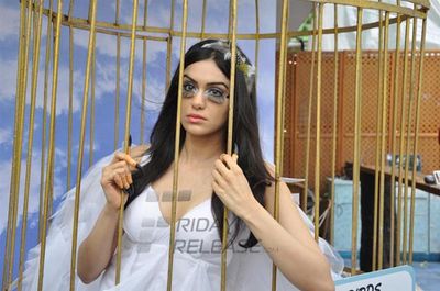 Adah Sharma locks herself inside cage for PETA Campaign