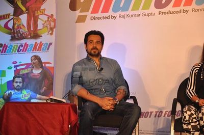 Stars from the film 'Ghanchakkar' at their film's press meet