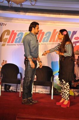 Stars from the film 'Ghanchakkar' at their film's press meet